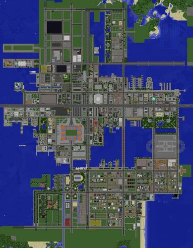 Карта Большой город для minecraft майнкрафт