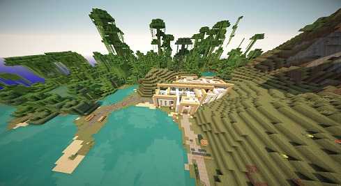 Карта Красивый Современный дом для Майнкрафт minecraft