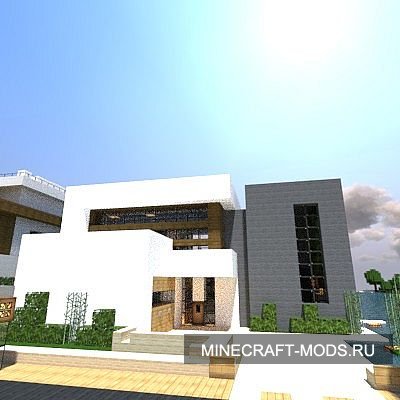 Карта Экологичный и современный дом для Майнкрафт minecraft